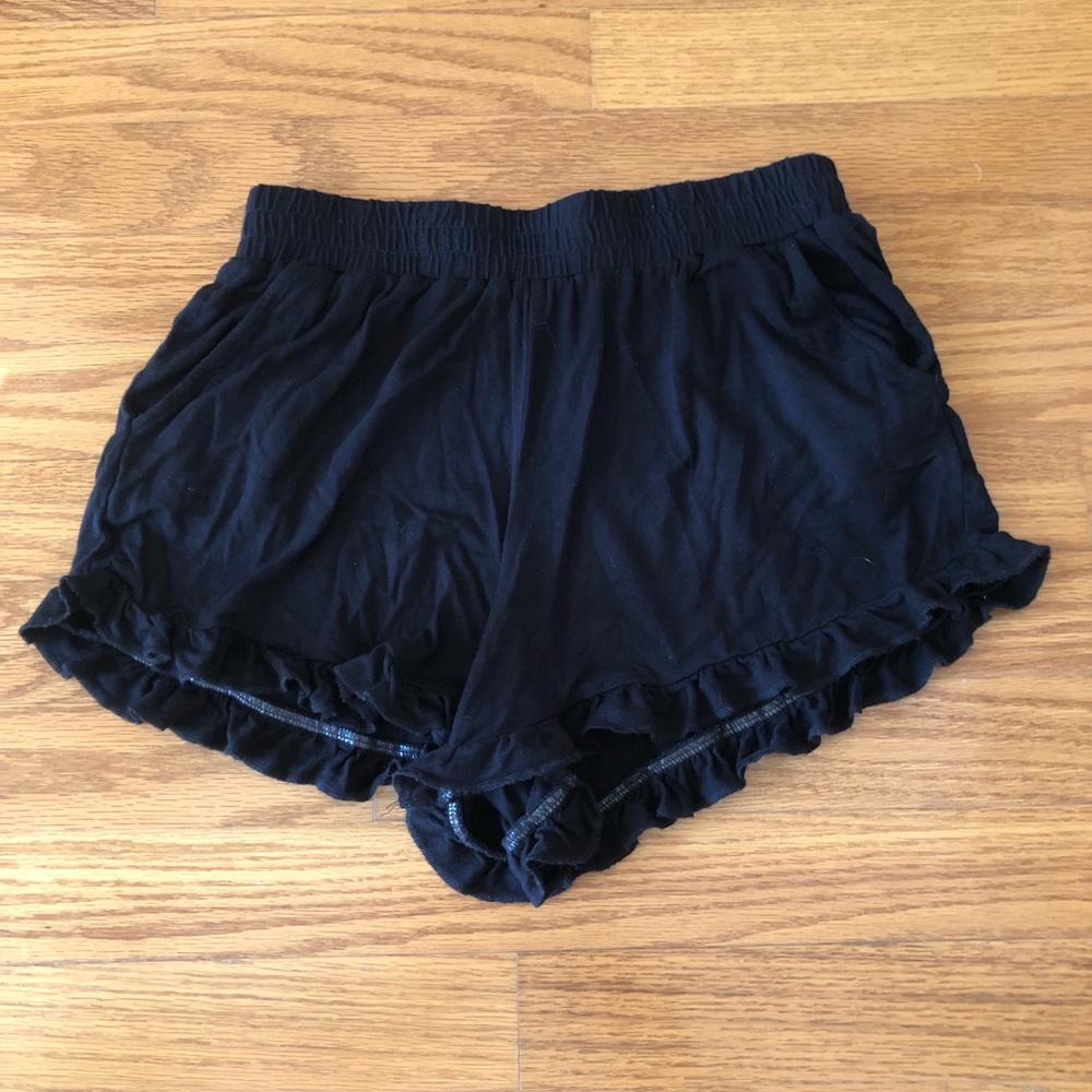 Black Flowy Shorts